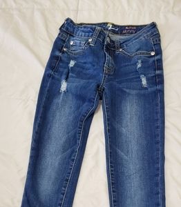 Girls 7 for all mankind skinny ankle jeans